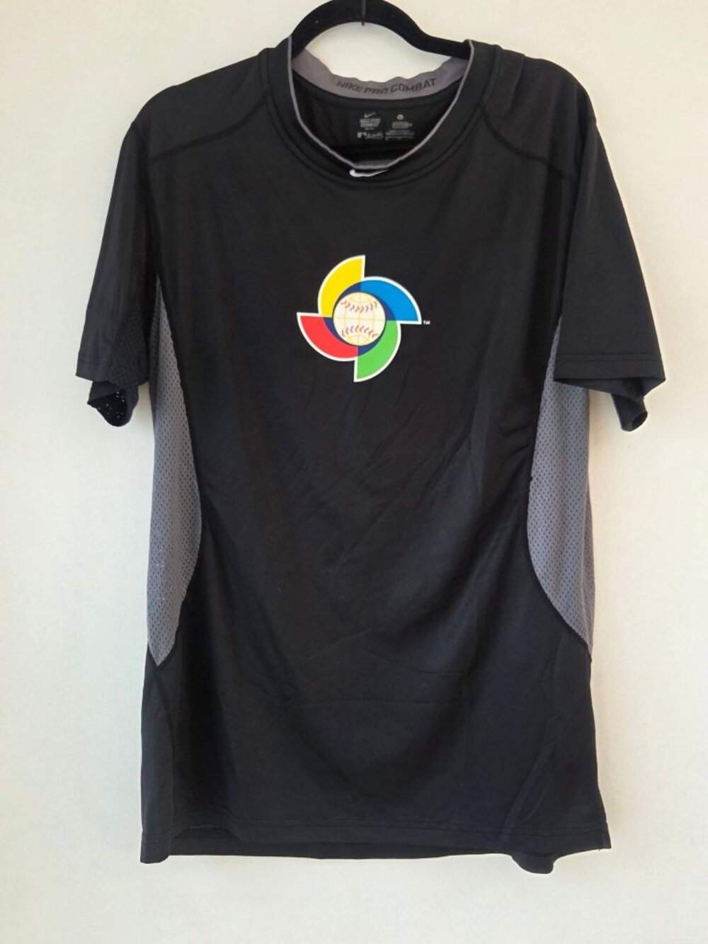 Nike Pro Combat World Baseball Classic WBC Black Performance Wear Shirt XL
